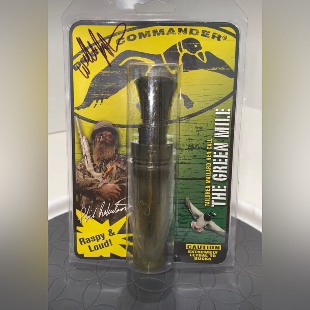 Duck Commander Autographed Tailored Mallard Hen Call The Green Mile Raspy Loud